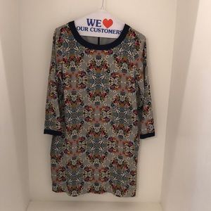 J. Crew Retail Misty Fog Floral Shift Dress, Sz 2